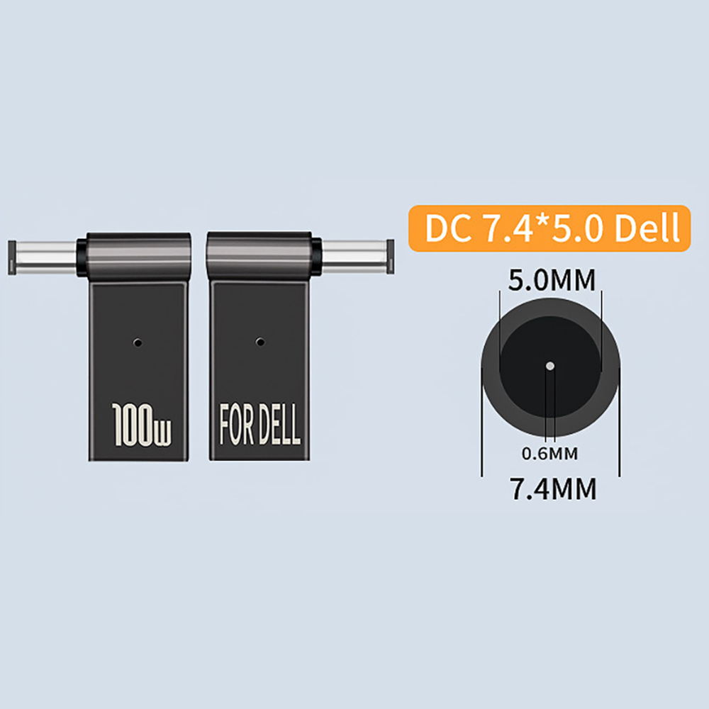 Picture of PD deception charging adapter suitable for HP Lenovo Dell Asus laptop charging type-C female to DC interface